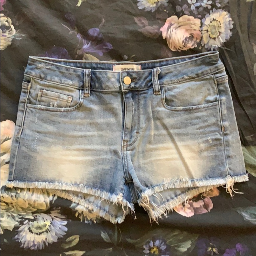 VS Pink Distressed Denim Cutoff Shorts